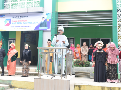 MAN 3 Medan Gelar Upacara Meriah Peringati Hari Guru Nasional 2024
