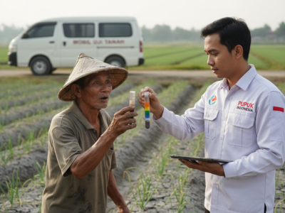 Pupuk Indonesia Pulihkan Kesuburan Tanah: Aksi “Dokter Tanah” di Nganjuk